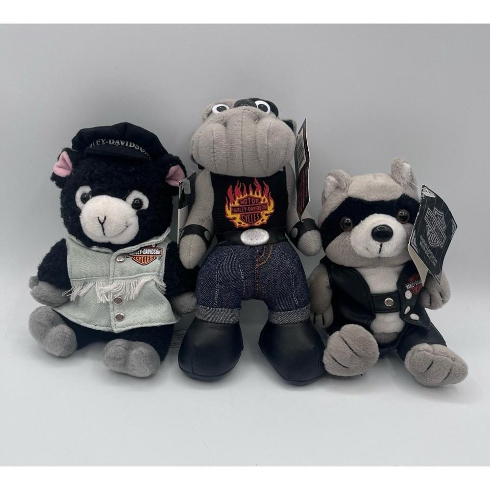 VTG Harley-Davidson Plush Lot – 3 Stuffed Animals with tags